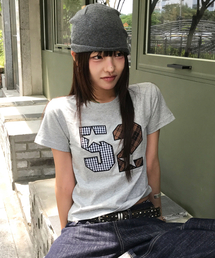 52 APPLIQUE TEE GREY