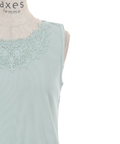 axes femme（アクシーズファム）の「吸水速乾モチーフレースタンク（タンクトップ・レディース・ブラック/ピンク/キナリ/オレンジ/ミント・FREE）」の15枚目の写真