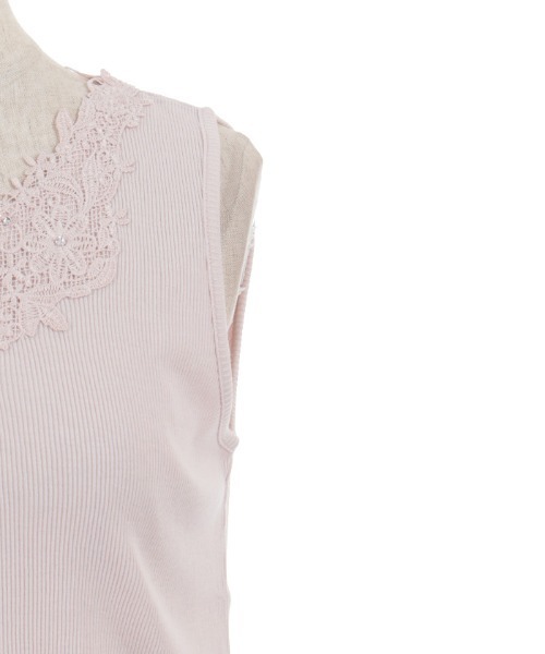 axes femme（アクシーズファム）の「吸水速乾モチーフレースタンク（タンクトップ・レディース・ブラック/ピンク/キナリ/オレンジ/ミント・FREE）」の20枚目の写真