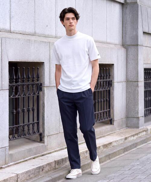 DRESSTERIOR（ドレステリア）の「【接触冷感／抗菌防臭／消臭】ICE CLEAR COTTON モックネックTシャツ（Tシャツ/カットソー・メンズ・ブラック/ダークグレー/ネイビー/ホワイト・91/90/92/94）」の8枚目の写真