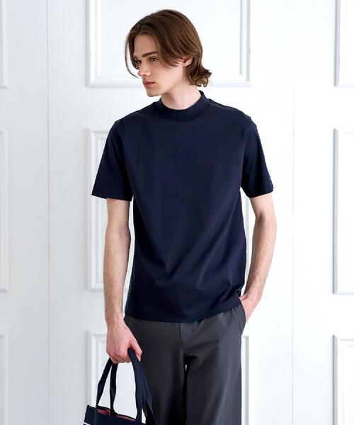 DRESSTERIOR（ドレステリア）の「【接触冷感／抗菌防臭／消臭】ICE CLEAR COTTON モックネックTシャツ（Tシャツ/カットソー・メンズ・ブラック/ダークグレー/ネイビー/ホワイト・91/90/92/94）」の18枚目の写真
