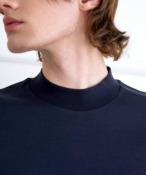 DRESSTERIOR（ドレステリア）の「【接触冷感／抗菌防臭／消臭】ICE CLEAR COTTON モックネックTシャツ（Tシャツ/カットソー・メンズ・ブラック/ダークグレー/ネイビー/ホワイト・91/90/92/94）」の20枚目の写真