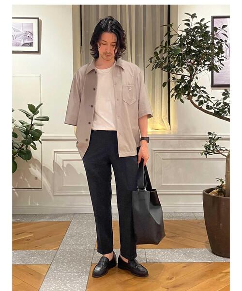 DRESSTERIOR（ドレステリア）の「【接触冷感／抗菌防臭／消臭】ICE CLEAR COTTON モックネックTシャツ（Tシャツ/カットソー・メンズ・ブラック/ダークグレー/ネイビー/ホワイト・91/90/92/94）」の22枚目の写真