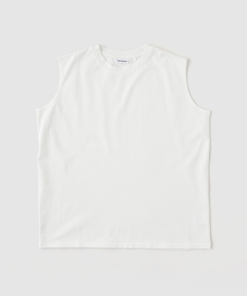 SandWaterr(サンドウォーター)の「SandWaterr / サンドウォーター ORGANIZED BAGGY TEE NS / COTT(タンクトップ・メンズ・ホワイト/ブラック/パープル・2)」の2枚目の写真