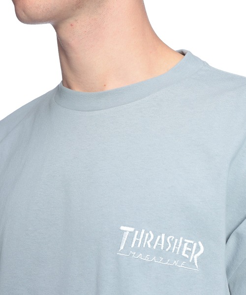 THRASHER(スラッシャー)の「THRASHER (スラッシャー) ワンポイント ロゴ刺繍 Tシャツ 半袖 ビッグシルエット オーバーサイズ 綿100% コットン100 ユニセックス(Tシャツ/カットソー・メンズ・ホワイト/グリーン/ブルー/ブラック・M/L/LL)」の15枚目の写真