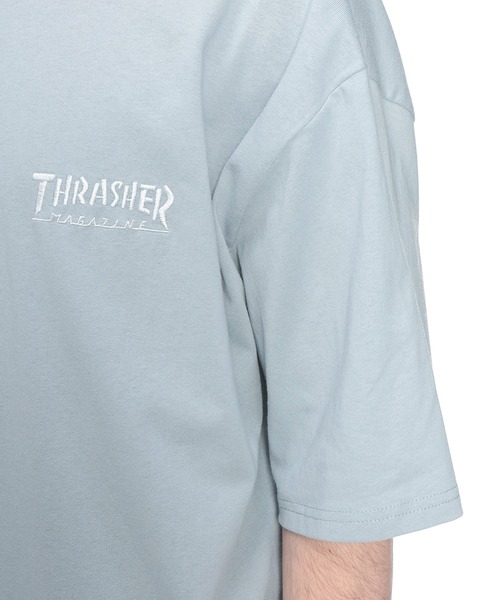 THRASHER(スラッシャー)の「THRASHER (スラッシャー) ワンポイント ロゴ刺繍 Tシャツ 半袖 ビッグシルエット オーバーサイズ 綿100% コットン100 ユニセックス(Tシャツ/カットソー・メンズ・ホワイト/グリーン/ブルー/ブラック・M/L/LL)」の16枚目の写真