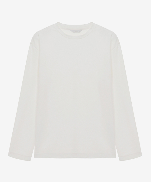 MINDBRIDGE（マインドブリッジ）の「ワッフル生地セミオーバーTシャツ - 2カラー（Tシャツ/カットソー・メンズ・グレー/オフホワイト・100/110/95/105）」の4枚目の写真