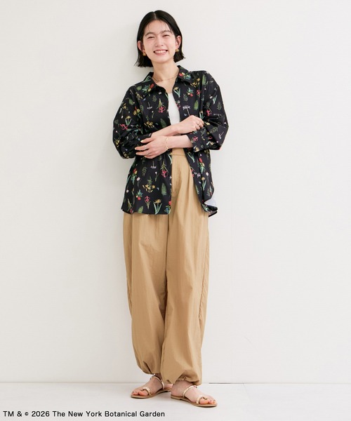 よつばさま専用 フランス アンティーク ブラウス ネルシャツ NYBG】ボタニカル柄シャツ（シャツ/ブラウス）｜LE CERCLE par rope