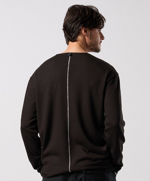 wjk(ダヴルジェイケイ)の「msw1867- back boa cut-off crew 裏起毛スウェット(7144 pe57j)(スウェット・メンズ・ブラック/チャコール/ホワイト・S/M/L/XL)」の10枚目の写真