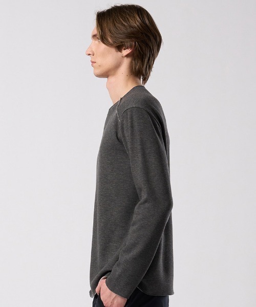wjk(ダヴルジェイケイ)の「msw1867- back boa cut-off crew 裏起毛スウェット(7144 pe57j)(スウェット・メンズ・ブラック/チャコール/ホワイト・S/M/L/XL)」の15枚目の写真