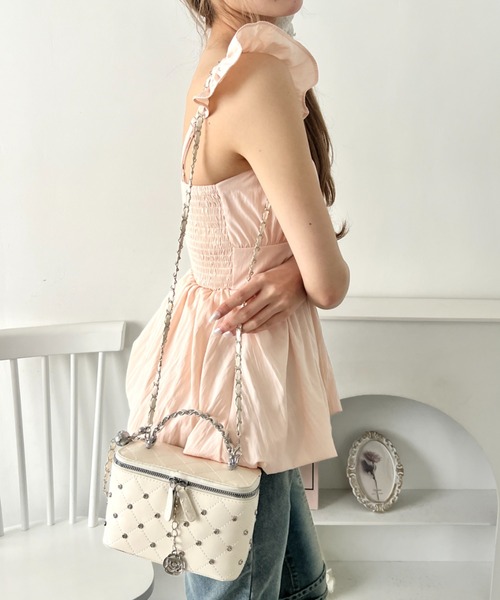wears(ウェアーズ)の「2wayバニティショルダーバッグ(ショルダーバッグ・レディース・ブラック/ホワイト/ピンク・FREE)」の7枚目の写真