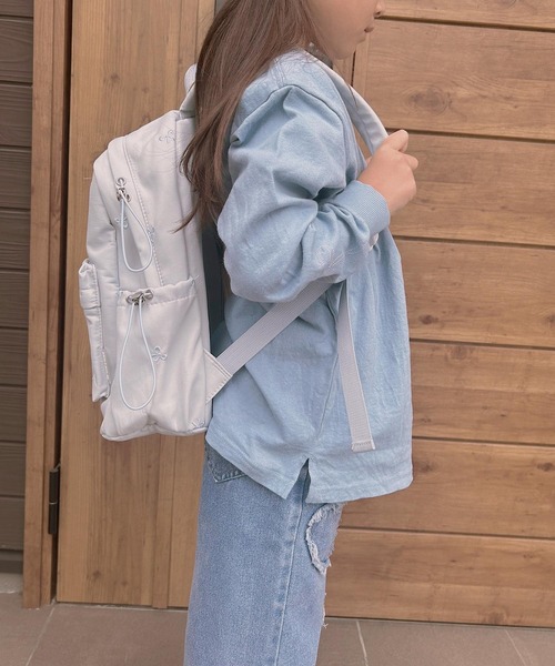 VIBGYOR(ヴィブジョー)の「lulunoix/リボン刺繍リュック N15482(バックパック/リュック・キッズ・グリーン/ピンク/イエロー/ブルー・FREE)」の6枚目の写真
