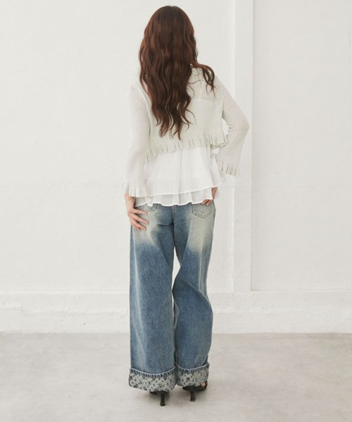 archives(アルシーヴ)の「花柄プリントロールアップデニム(デニムパンツ・レディース・ロイヤルブルー/ブルー・SMALL/MEDIUM)」の16枚目の写真