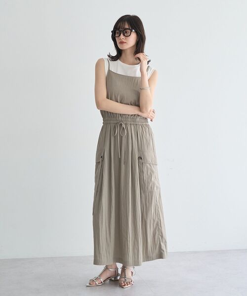 YECCA VECCA(イェッカヴェッカ)の「コットンスムースノースリーブトップス(Tシャツ/カットソー・レディース・ベージュ/ブラック/オフホワイト・FREE)」の17枚目の写真