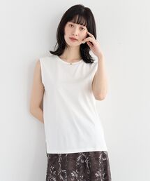 YECCA VECCA | コットンスムースノースリーブトップス(Tシャツ/カットソー)
