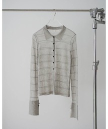 anuke(�A���k�[�N)��anuke Sheerborder Knit Shirts(�V���c/�u���E�X)
