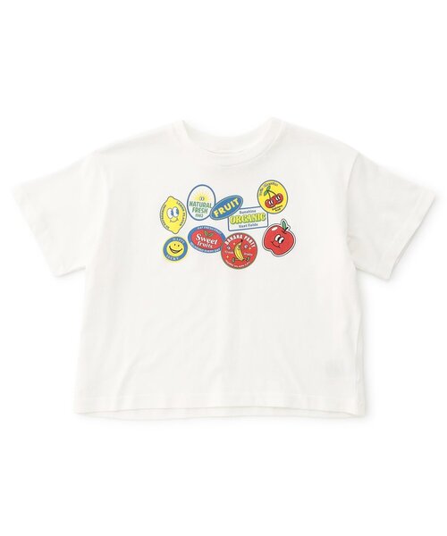 BREEZE(ブリーズ)の「グラフィックバリエーション半袖Tシャツ(Tシャツ/カットソー・キッズ・ブラック/アイボリー/サックスブルー/ピンク/レインボー/ライム/レッド/サーモンピンク/チャコール/キナリ/ミント/ネイビー/オレンジ/パープル/イエロー/ブルー/グレー/レモンイエロー/オフホワイト/ローズ・80/90/100/110/120/130/140/150)」の2枚目の写真