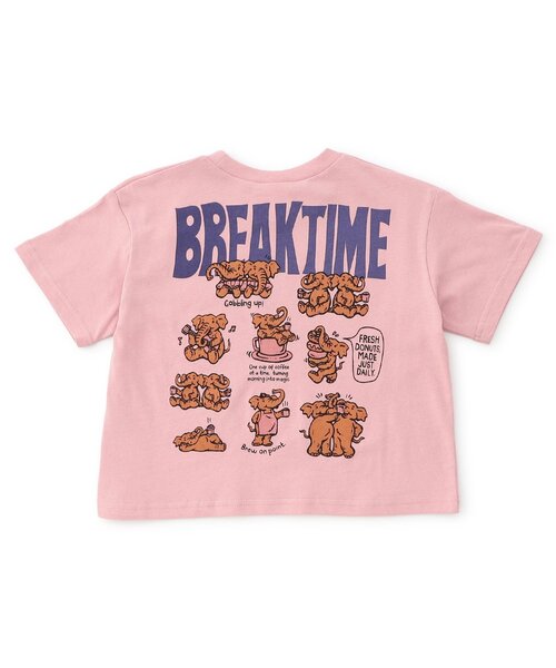 BREEZE(ブリーズ)の「グラフィックバリエーション半袖Tシャツ(Tシャツ/カットソー・キッズ・ブラック/アイボリー/サックスブルー/ピンク/レインボー/ライム/レッド/サーモンピンク/チャコール/キナリ/ミント/ネイビー/オレンジ/パープル/イエロー/ブルー/グレー/レモンイエロー/オフホワイト/ローズ・80/90/100/110/120/130/140/150)」の15枚目の写真