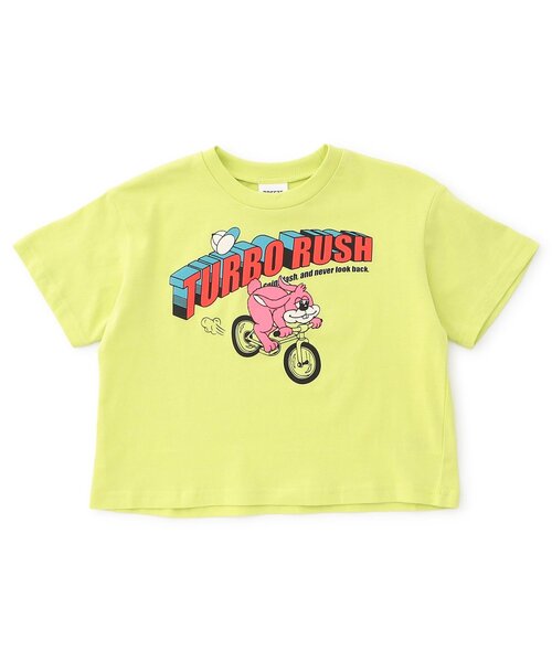 BREEZE(ブリーズ)の「グラフィックバリエーション半袖Tシャツ(Tシャツ/カットソー・キッズ・ブラック/アイボリー/サックスブルー/ピンク/レインボー/ライム/レッド/サーモンピンク/チャコール/キナリ/ミント/ネイビー/オレンジ/パープル/イエロー/ブルー/グレー/レモンイエロー/オフホワイト/ローズ・80/90/100/110/120/130/140/150)」の7枚目の写真