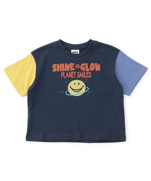 BREEZE(ブリーズ)の「グラフィックバリエーション半袖Tシャツ(Tシャツ/カットソー・キッズ・ブラック/アイボリー/サックスブルー/ピンク/レインボー/ライム/レッド/サーモンピンク/チャコール/キナリ/ミント/ネイビー/オレンジ/パープル/イエロー/ブルー/グレー/レモンイエロー/オフホワイト/ローズ・80/90/100/110/120/130/140/150)」の20枚目の写真