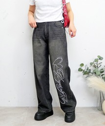FUN（ファン）の「ストーンロゴデニムパンツ（デニムパンツ）」