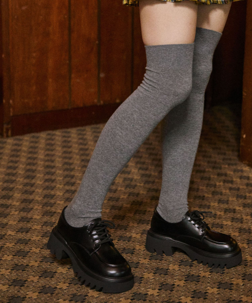 SPUR(シュプール)の「レースアップダービープラットフォームローファー5.5cm -UA9010 (2カラー)(ローファー・レディース・ブラック/アイボリー・22.5cm/23.5cm/23cm/24.5cm/24cm/25cm)」の4枚目の写真