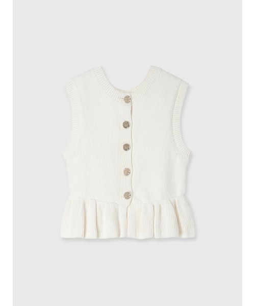 【新品】EIMY ISTOIRE サインボタンニットトップ SIGN BUTTON KNIT TOP（ニット/セーター）｜EIMY ISTOIRE（エイミー