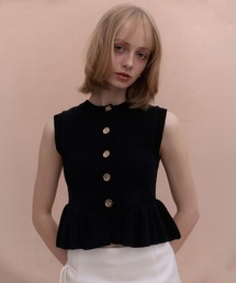 SIGN BUTTON KNIT TOP