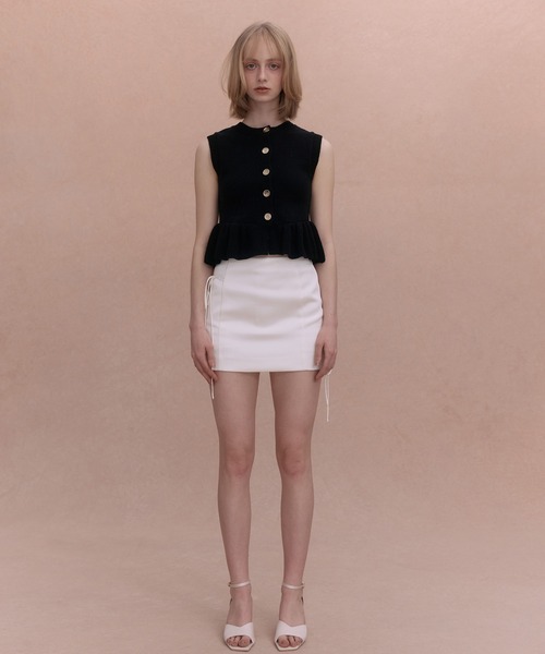 EIMY ISTOIRE(エイミーイストワール)の「SIGN BUTTON KNIT TOP(ニット/セーター・レディース・グレー/ブラック/ホワイト・F)」の18枚目の写真