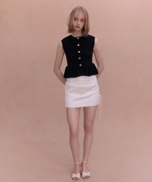 EIMY ISTOIRE(エイミーイストワール)の「SIGN BUTTON KNIT TOP(ニット/セーター・レディース・グレー/ブラック/ホワイト・F)」の17枚目の写真