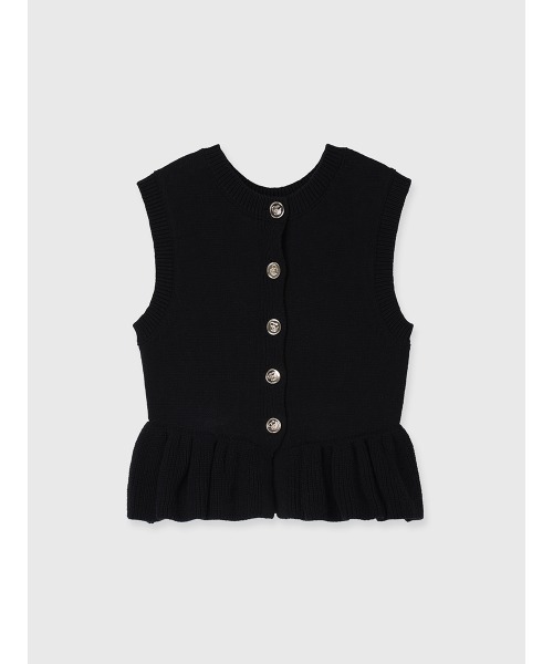 EIMY ISTOIRE(エイミーイストワール)の「SIGN BUTTON KNIT TOP(ニット/セーター・レディース・グレー/ブラック/ホワイト・F)」の6枚目の写真
