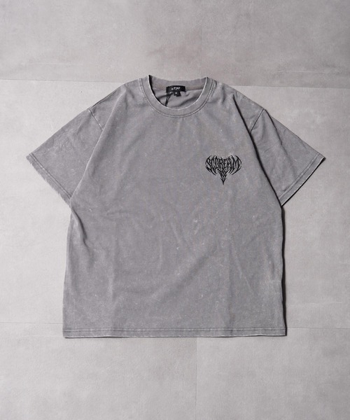 1111clothing(ワンフォークロージング)の「硫化天竺 ボーンモチーフ 半袖 Tシャツ / Sulfur-dyed cotton T-shirt with bone motif and short sleeves(Tシャツ/カットソー・メンズ・グレー/ネイビー/ブラック・M/L/XL)」の19枚目の写真