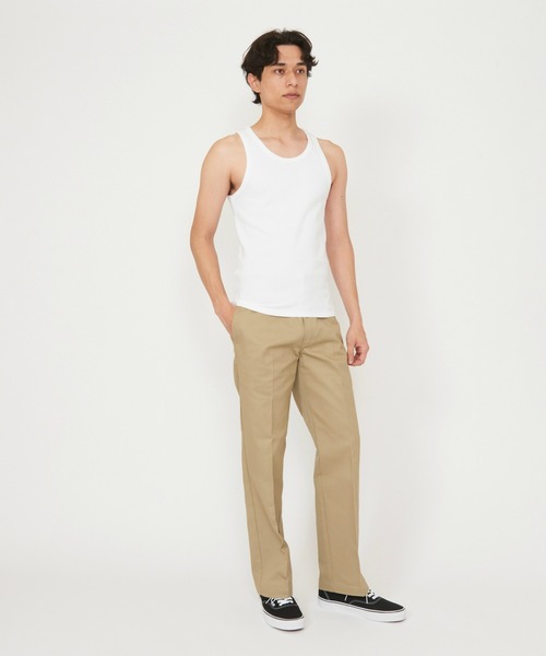 Dickies(ディッキーズ)の「Dickies/ディッキーズ リブタンクトップ(タンクトップ・メンズ・ホワイト/ヘザーグレー/ブラック・MEDIUM/X-LARGE/LARGE)」の12枚目の写真