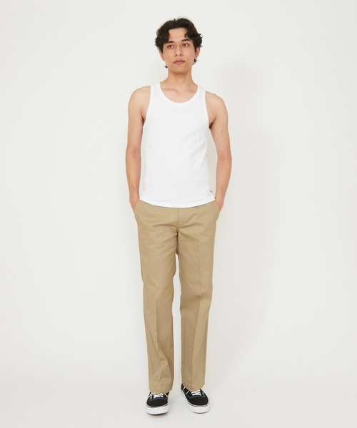 Dickies(ディッキーズ)の「Dickies/ディッキーズ リブタンクトップ(タンクトップ・メンズ・ホワイト/ヘザーグレー/ブラック・MEDIUM/X-LARGE/LARGE)」の13枚目の写真