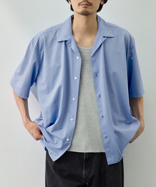 KANEMASA PHIL.（カネマサフィル）の「【KANEMASA PHIL./カネマサフィル】別注 46G Ether Shirt（シャツ/ブラウス・メンズ・ブルー/ホワイト/ベージュ/ダークグレー・S/L/M）」の4枚目の写真