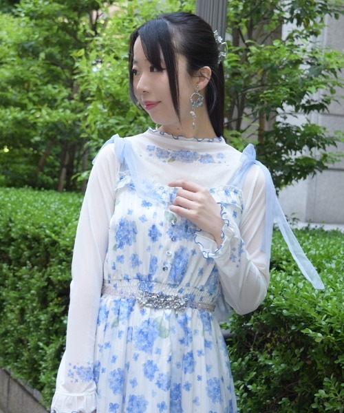 axes femme(アクシーズファム)の「紫陽花プリントシアーインナー(その他トップス・レディース・ブルー/パープル・FREE)」の13枚目の写真