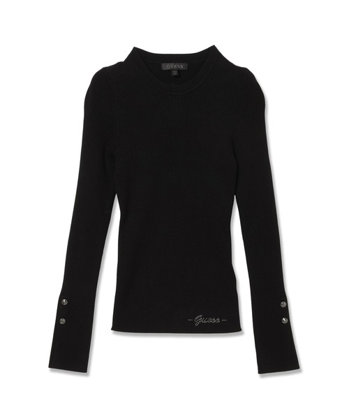 Guess(ゲス)の「ELLIE Sweater セーター(ニット/セーター・レディース・クリーム/ブラック・LARGE/X-SMALL/MEDIUM/SMALL)」の2枚目の写真