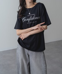 【refinedworks】 筆記体 ロゴ が大人っぽい ラウンドヘム 半袖 Tシャツ