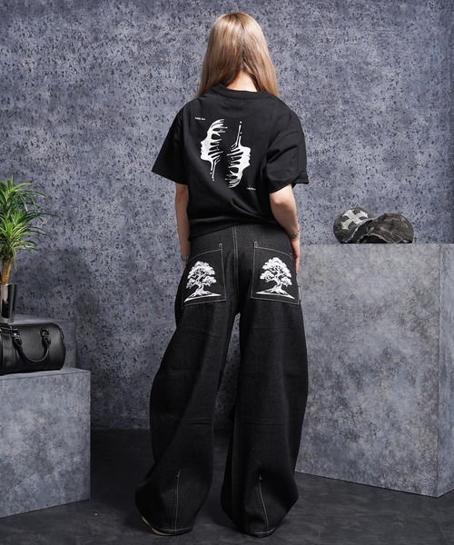 #MEMORY(メモリー)の「【MEMORY】15ozヘビーオンス デニムバレルパンツ / ワイドデニム / Bonsai Embroidery Denim Barrel Pants(デニムパンツ・メンズ・ネイビー/ブラック・M/L/XL)」の10枚目の写真