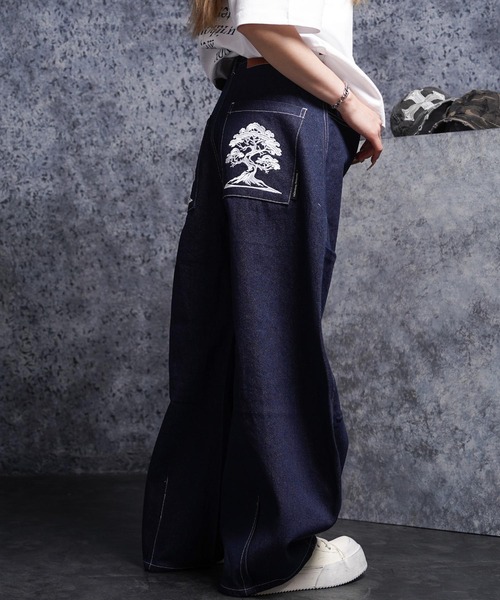 #MEMORY(メモリー)の「【MEMORY】15ozヘビーオンス デニムバレルパンツ / ワイドデニム / Bonsai Embroidery Denim Barrel Pants(デニムパンツ・メンズ・ネイビー/ブラック・M/L/XL)」の15枚目の写真