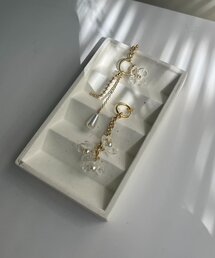 CAPRICIEUX LE'MAGE | 〈GOLDY/ゴールディ〉レイヤードフラワーアシメイヤリング(イヤリング)