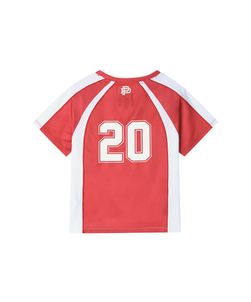 PHYPS MOTORCYCLE(フィップスモーターサイクル)の「Womens Mesh Crop Football Tee Red(Tシャツ/カットソー・レディース・その他・SMALL/MEDIUM)」の3枚目の写真