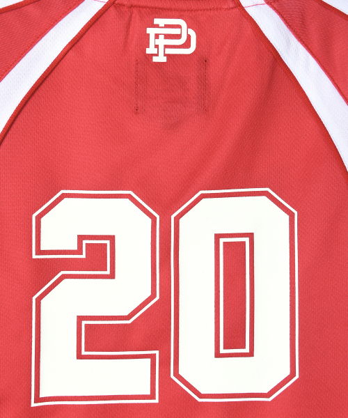 PHYPS MOTORCYCLE(フィップスモーターサイクル)の「Womens Mesh Crop Football Tee Red(Tシャツ/カットソー・レディース・その他・SMALL/MEDIUM)」の5枚目の写真