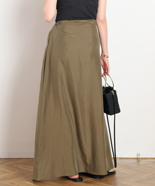 AP STUDIO（エーピーストゥディオ）の「【RUOHAN/ローハン】TULA WRAP SKIRT(Khaki)（スカート・レディース・カーキ・FREE）」の3枚目の写真