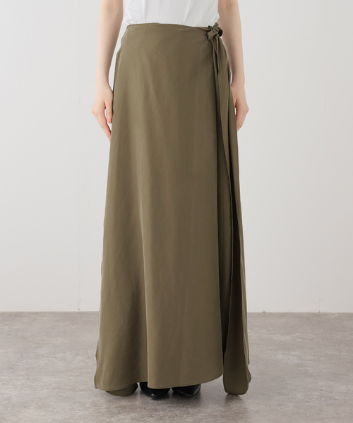 AP STUDIO（エーピーストゥディオ）の「【RUOHAN/ローハン】TULA WRAP SKIRT(Khaki)（スカート・レディース・カーキ・FREE）」の7枚目の写真