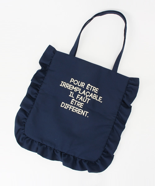 earth music&ecology(アースミュージックアンドエコロジー)の「【2016Spring】フリルトートバッグ(トートバッグ・レディース・グレー/ミント/ネイビー/ブラック・FREE)」の4枚目の写真