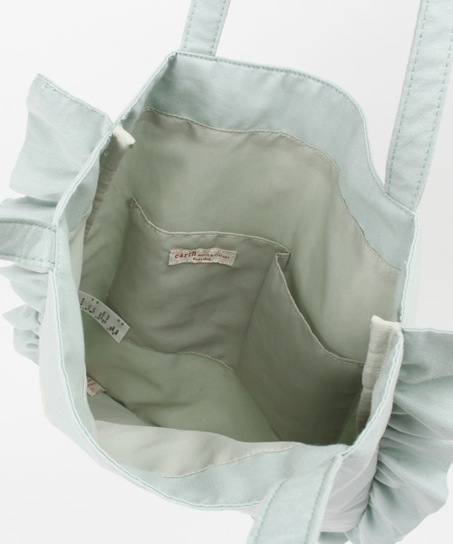 earth music&ecology(アースミュージックアンドエコロジー)の「【2016Spring】フリルトートバッグ(トートバッグ・レディース・グレー/ミント/ネイビー/ブラック・FREE)」の5枚目の写真