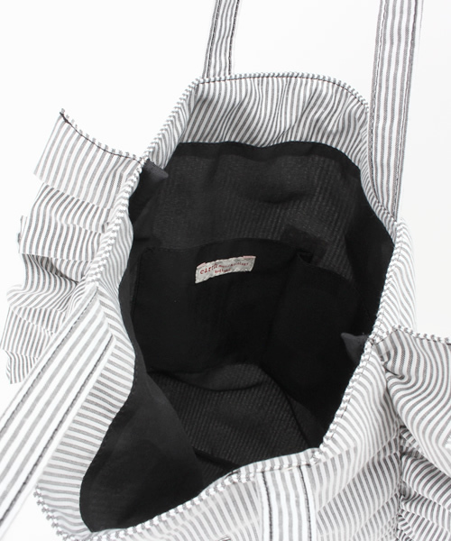 earth music&ecology(アースミュージックアンドエコロジー)の「【2016Spring】フリルトートバッグ(トートバッグ・レディース・グレー/ミント/ネイビー/ブラック・FREE)」の6枚目の写真