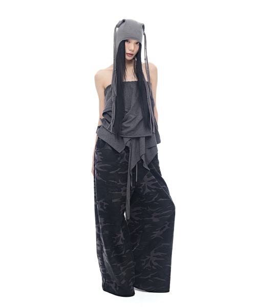 HALF DEVIL US(ハーフデビルアス)の「カモワイドツーウェイジョガー_カーキ(スウェットパンツ・レディース・その他・SMALL/MEDIUM)」の2枚目の写真
