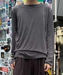 CONZ（コンズ）の「layered long sleeve tee vintage fibco/接触冷感/レイヤードロングスリーブTシャツ/ロングTシャツ/レイヤード（Tシャツ/カットソー）」